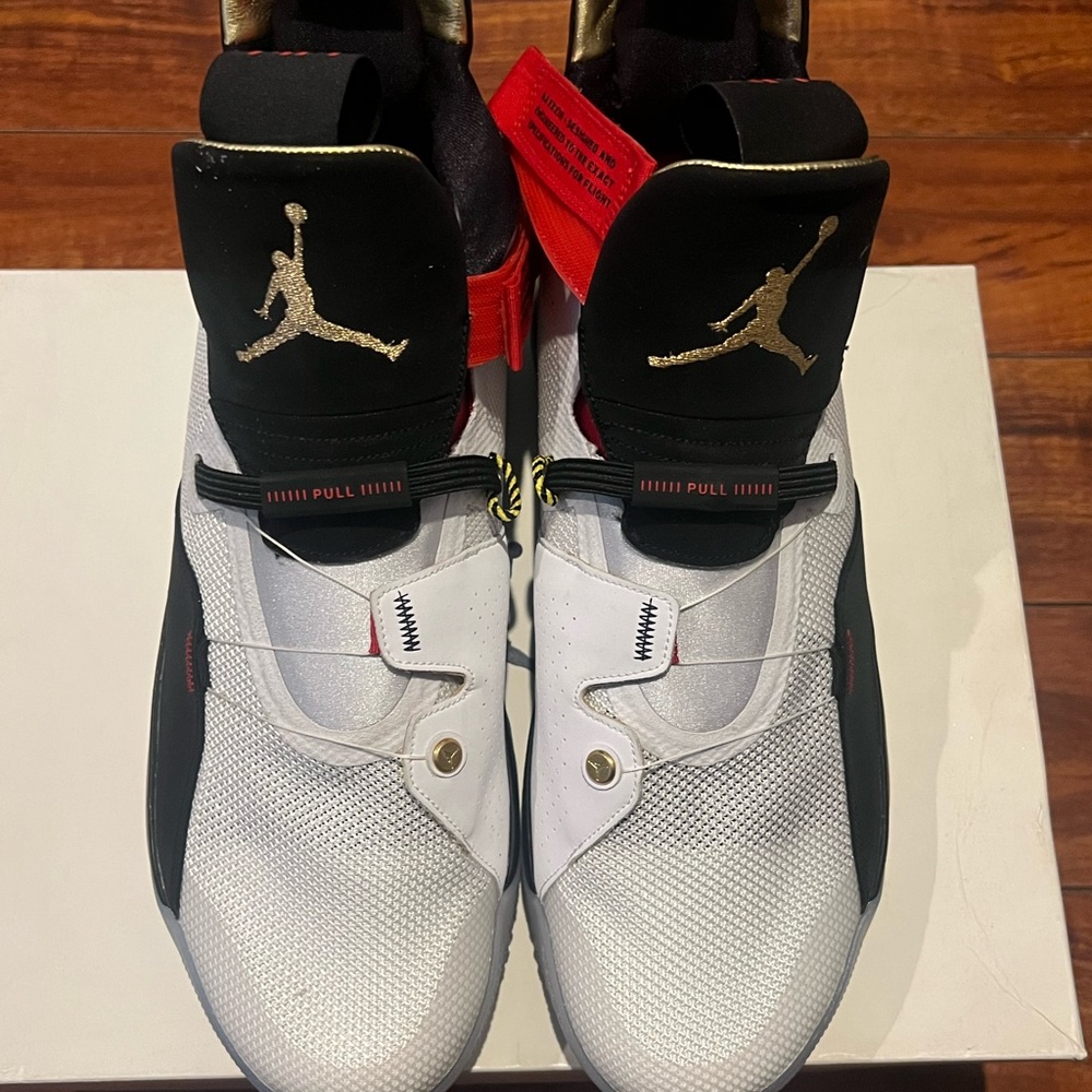 Jordan XXXIII Sail and Gold Sneakers
